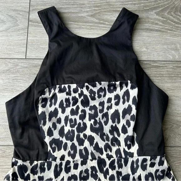 French Connection Leopard Print Racerback Cocktail Dress - Picture 5 of 13